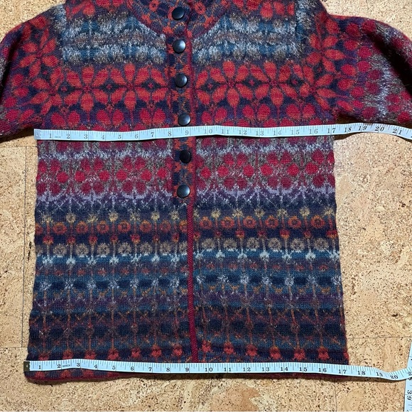 Intiwara Alpaca Multicolor Cardigan Sweater Sz S - Picture 10 of 12